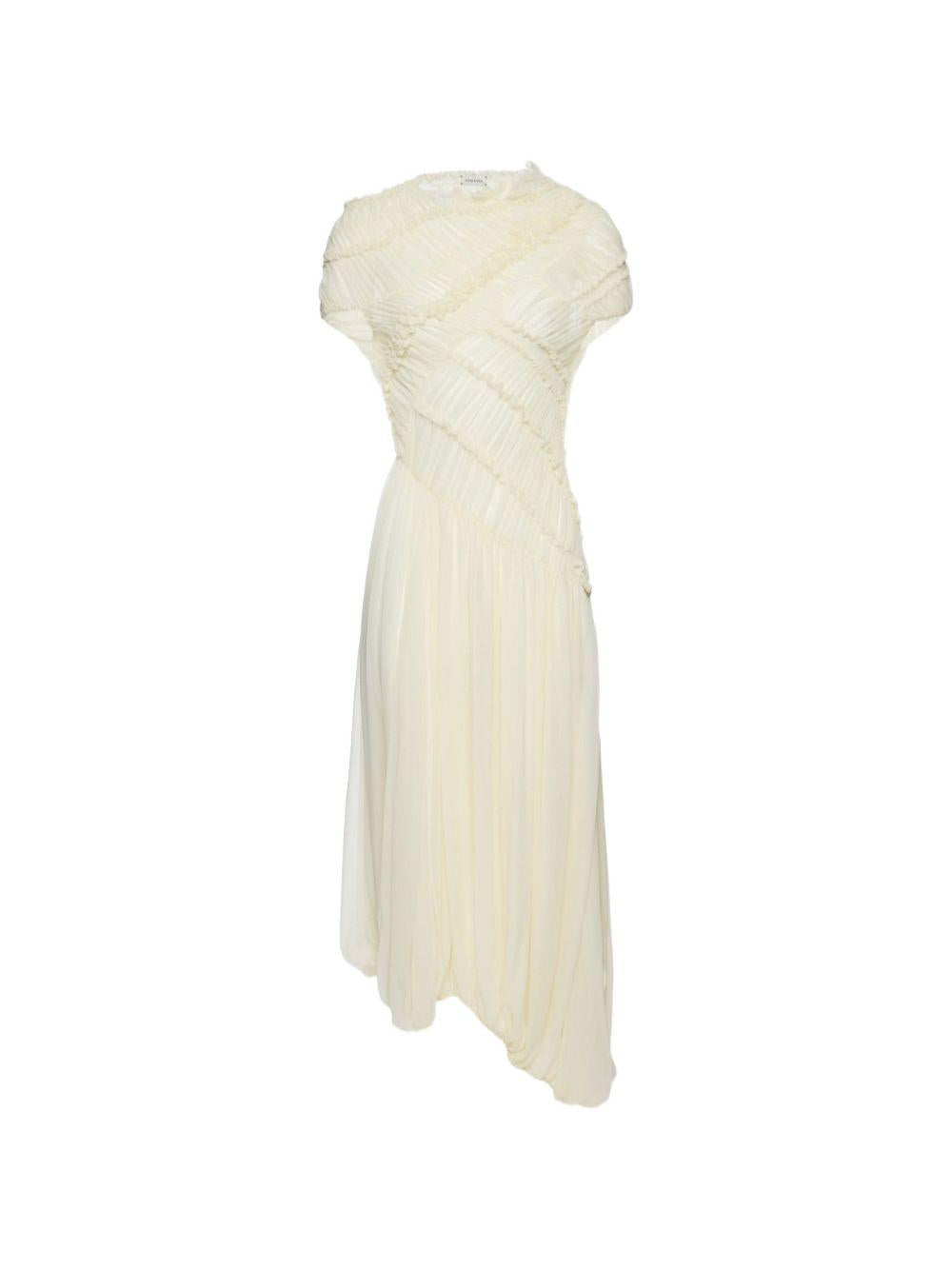 Abito con volant effetto arricciato in crema Magda butrym - donna 