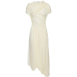 Abito con volant effetto arricciato in crema Magda butrym - donna 