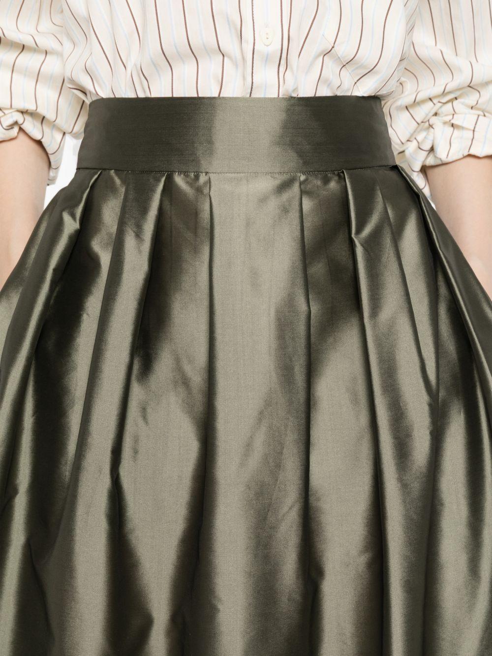 Gonna midi con pieghe effetto in verde 's maxmara - donna 