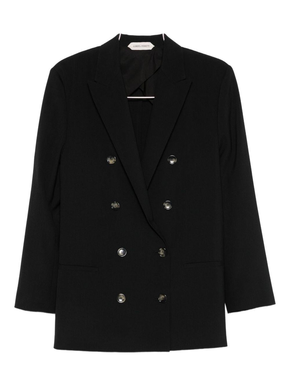 Blazer doppiopetto in nero Alberta Ferretti - donna 