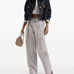 Giacca crop denim in blu Brunello Cucinelli - donna 