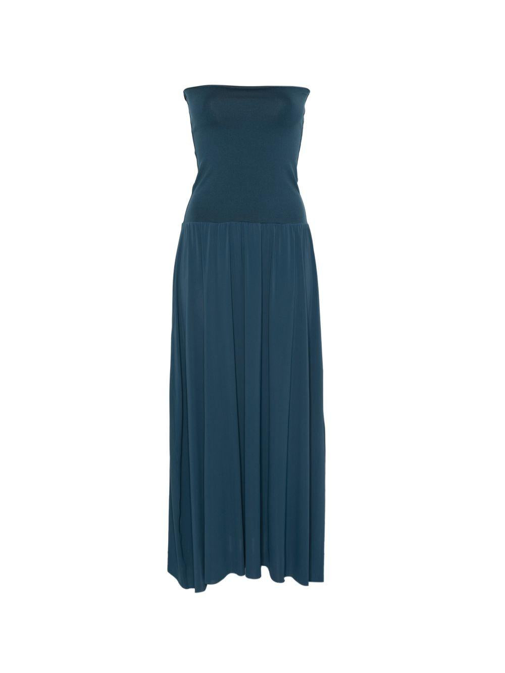 Copricostume lungo a fascia in blu ottanio Oda Eres - donna 