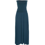 Copricostume lungo a fascia in blu ottanio Oda Eres - donna 