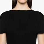 Abito lungo con pieghe in nero Toteme - donna 