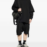 T-shirt con design a strati in nero Rick owens drkshdw - uomo 