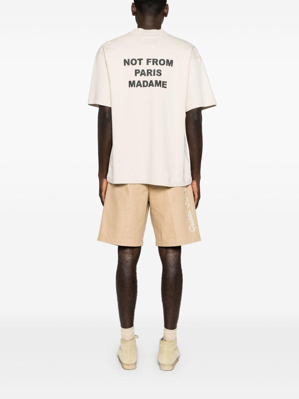T-shirt con stampa in beige Drole de monsieur - uomo 