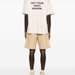 T-shirt con stampa in beige Drole de monsieur - uomo 