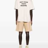 T-shirt con stampa in beige Drole de monsieur - uomo 