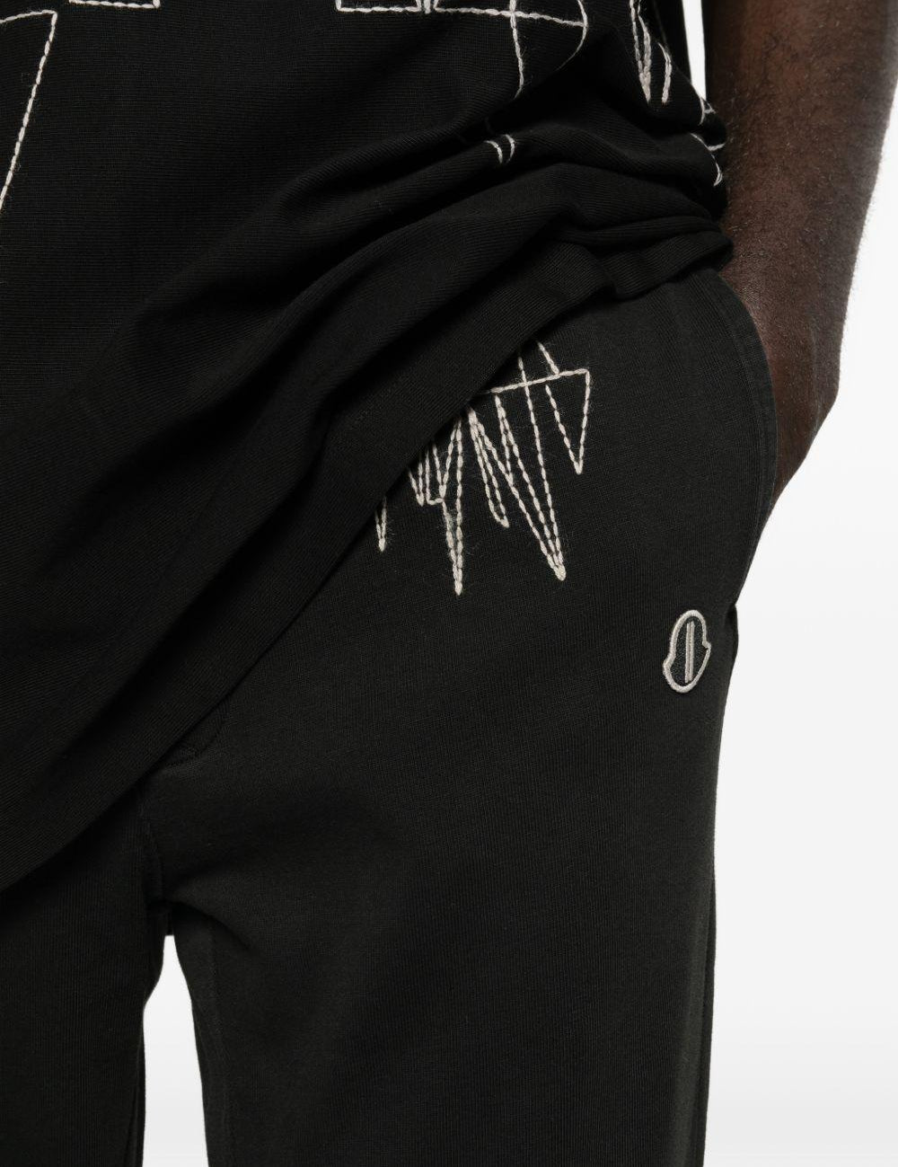 Jogger con coulisse in nero Rick Owens x Moncler - unisex<BR/><BR/> 
