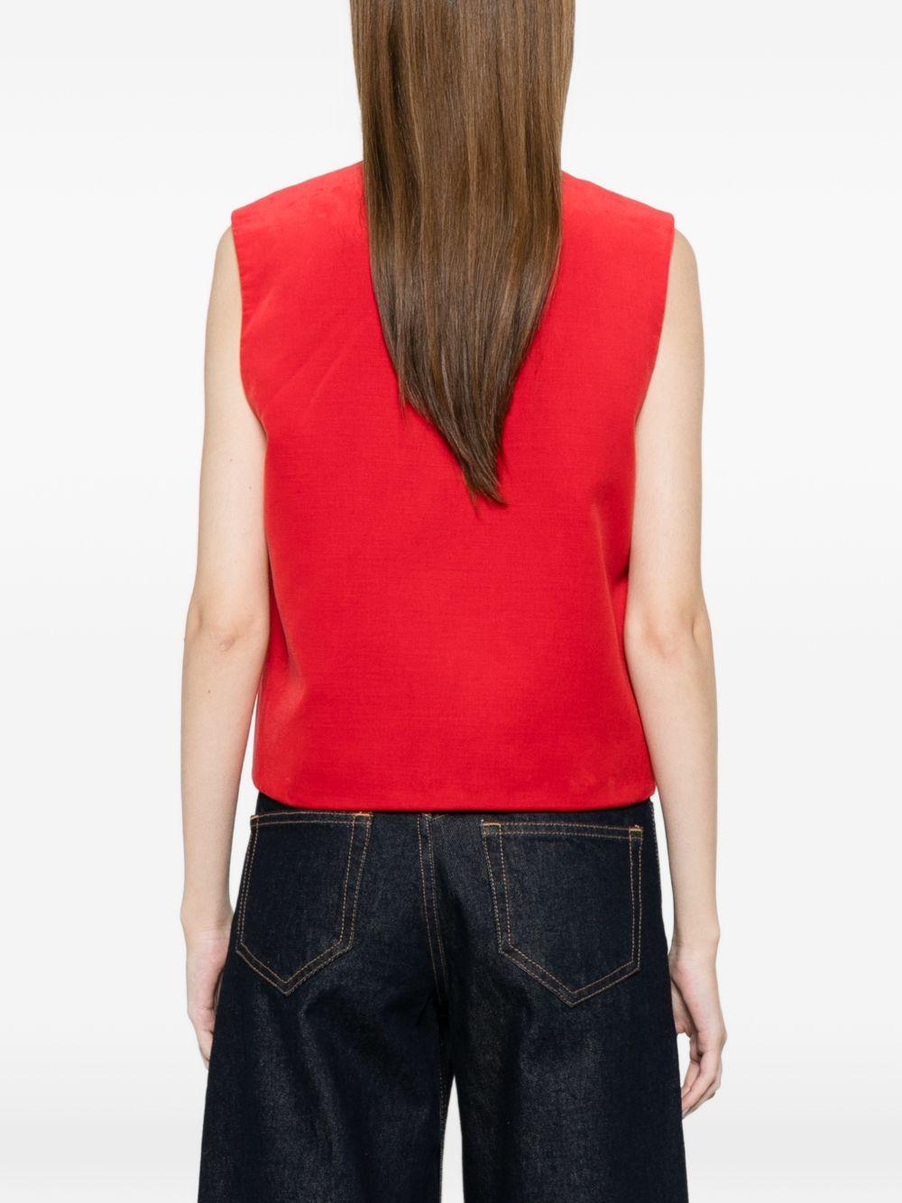 Gilet con bottoni gliss in rosso Blazé milano - donna 