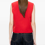Gilet con bottoni gliss in rosso Blazé milano - donna 