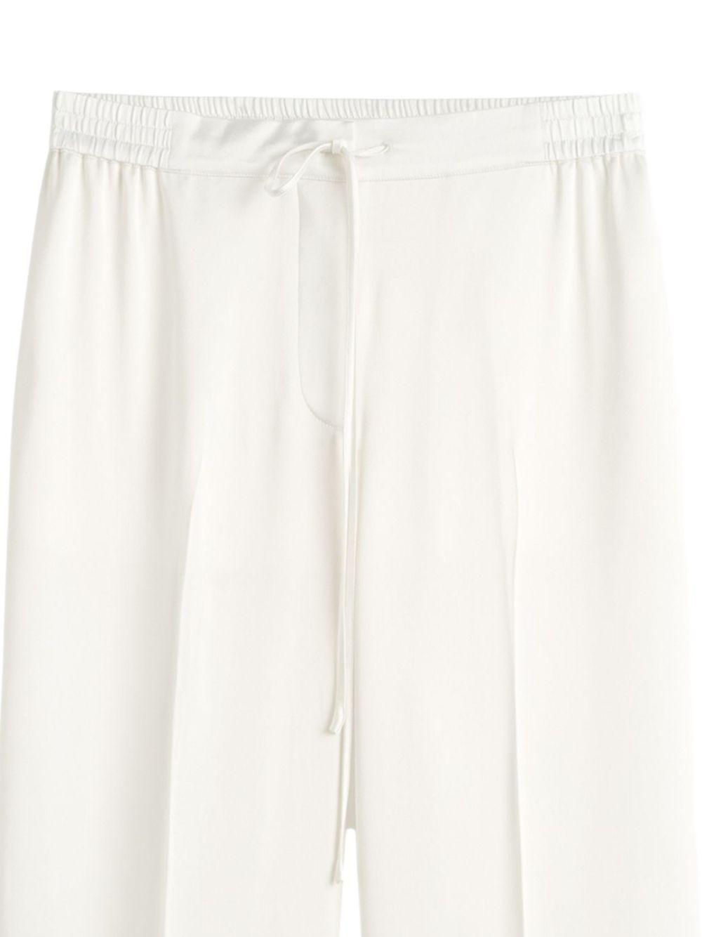 Pantaloni satinati con coulisse in beige Toteme - donna 
