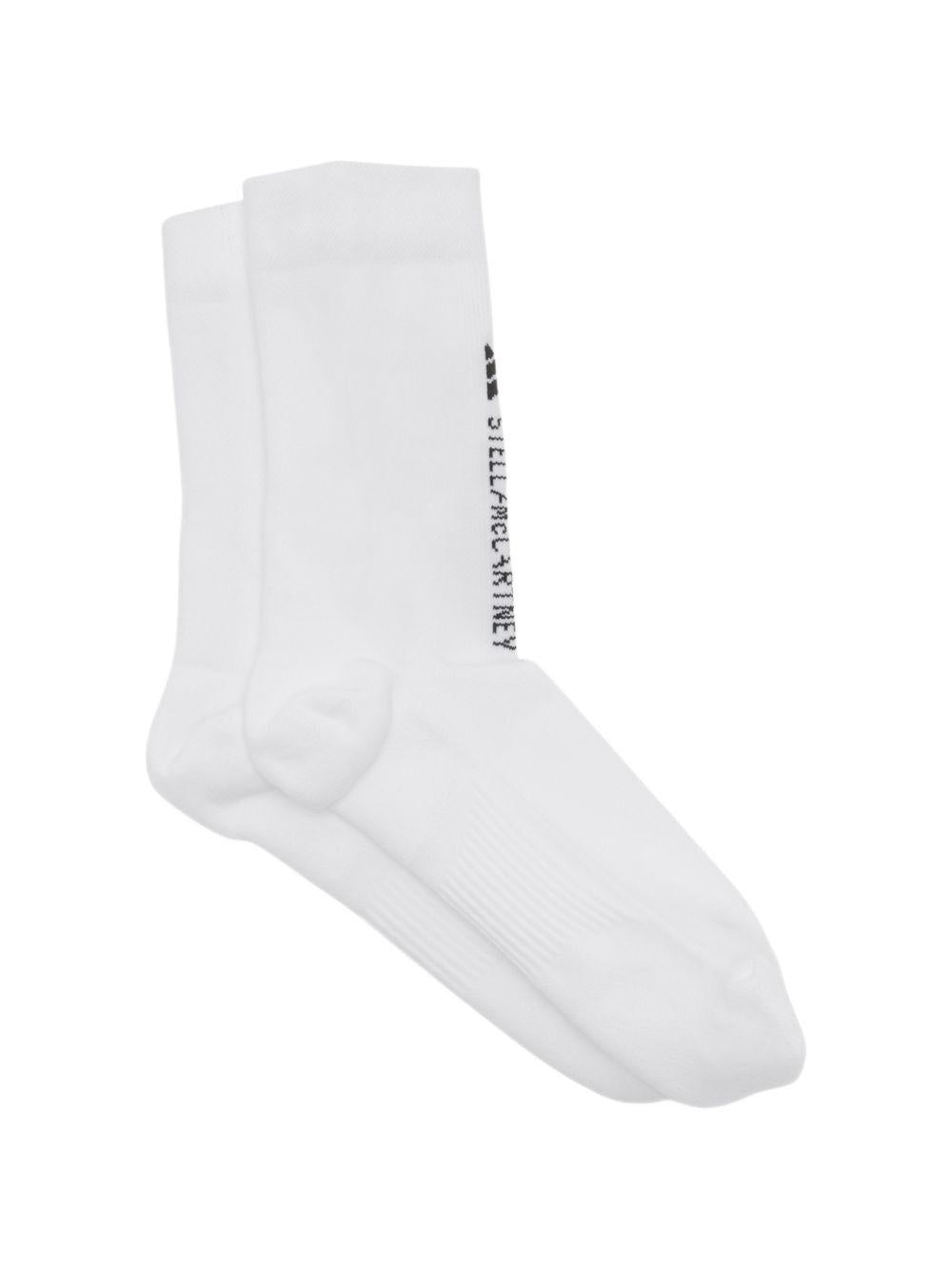 Calzini con logo in bianco Adidas by Stella Mc Cartney - donna 