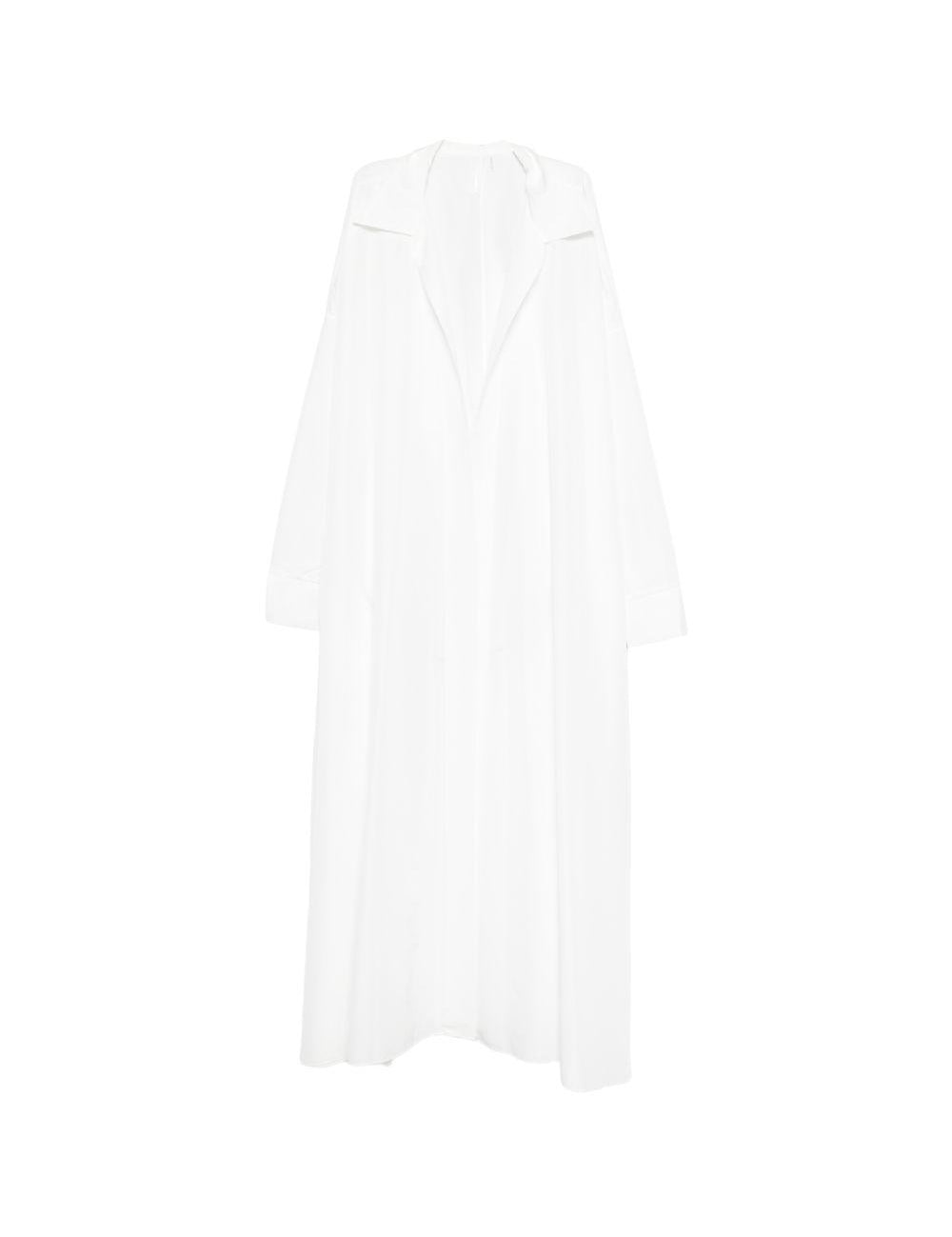 Abito lungo oversize a camicia in bianco NORMA KAMALI - donna 