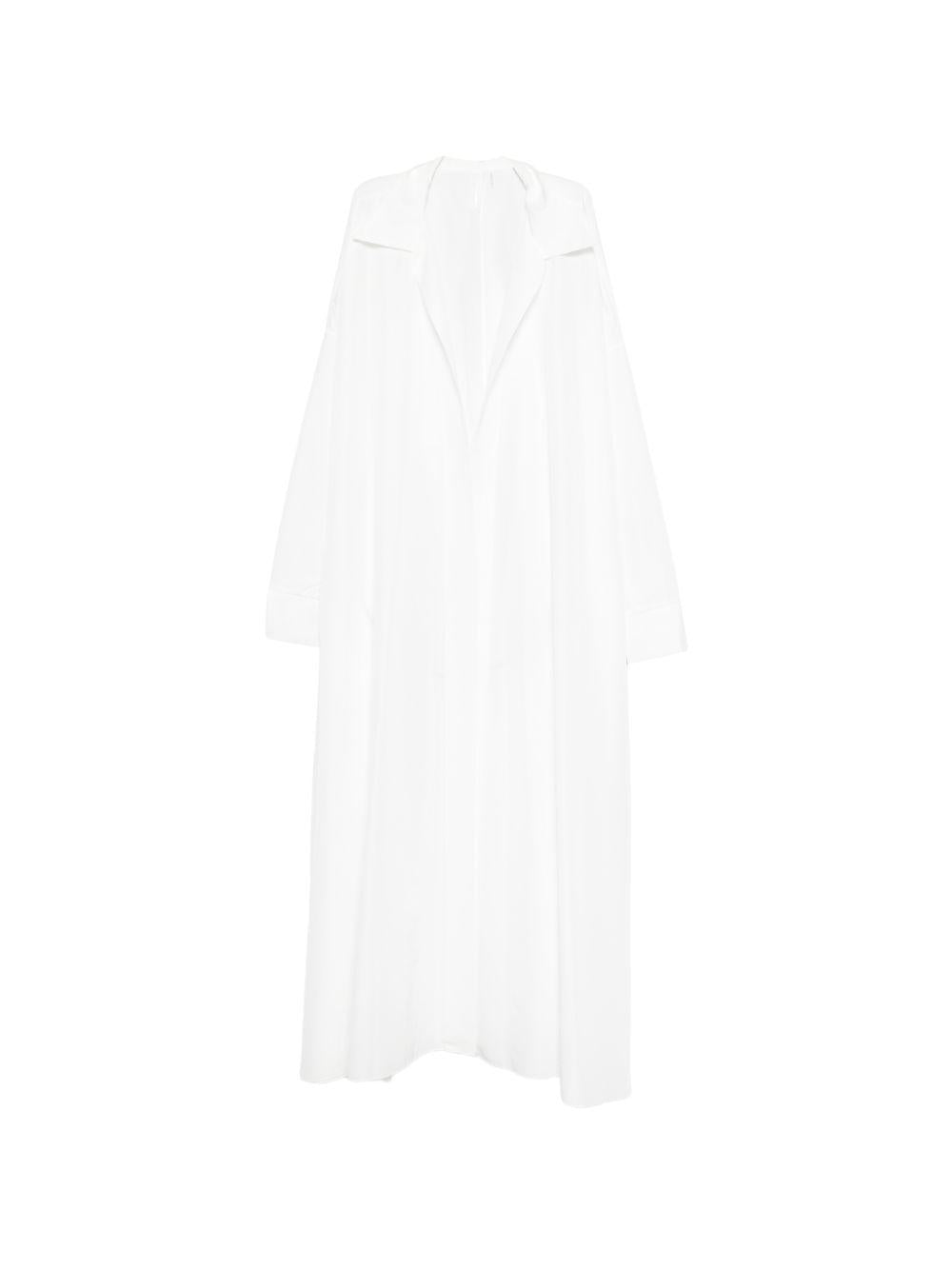 Abito lungo oversize a camicia in bianco NORMA KAMALI - donna 