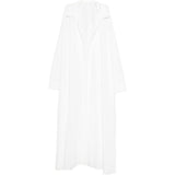 Abito lungo oversize a camicia in bianco NORMA KAMALI - donna 