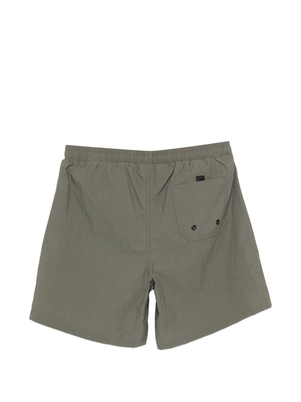 Costume da bagno con coulisse in vita e patch con logo in grigio Aspesi - uomo 