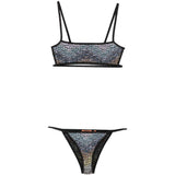 Bikini con motivo a zigzag decorato con paillettes multicolore Missoni - donna 