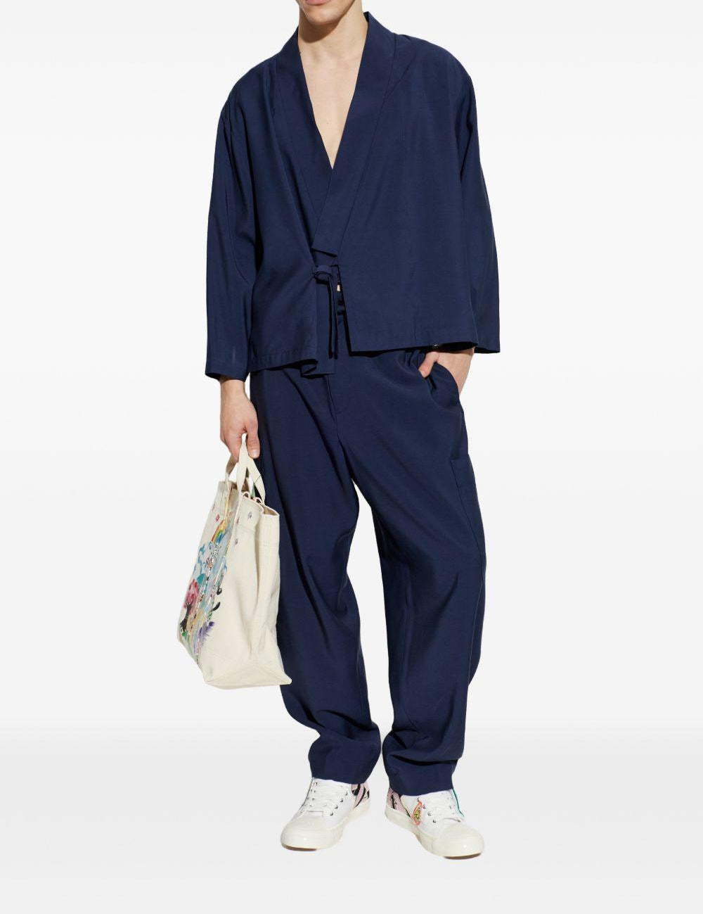 Pantaloni con tasche con coulisse in blu Kenzo - uomo 