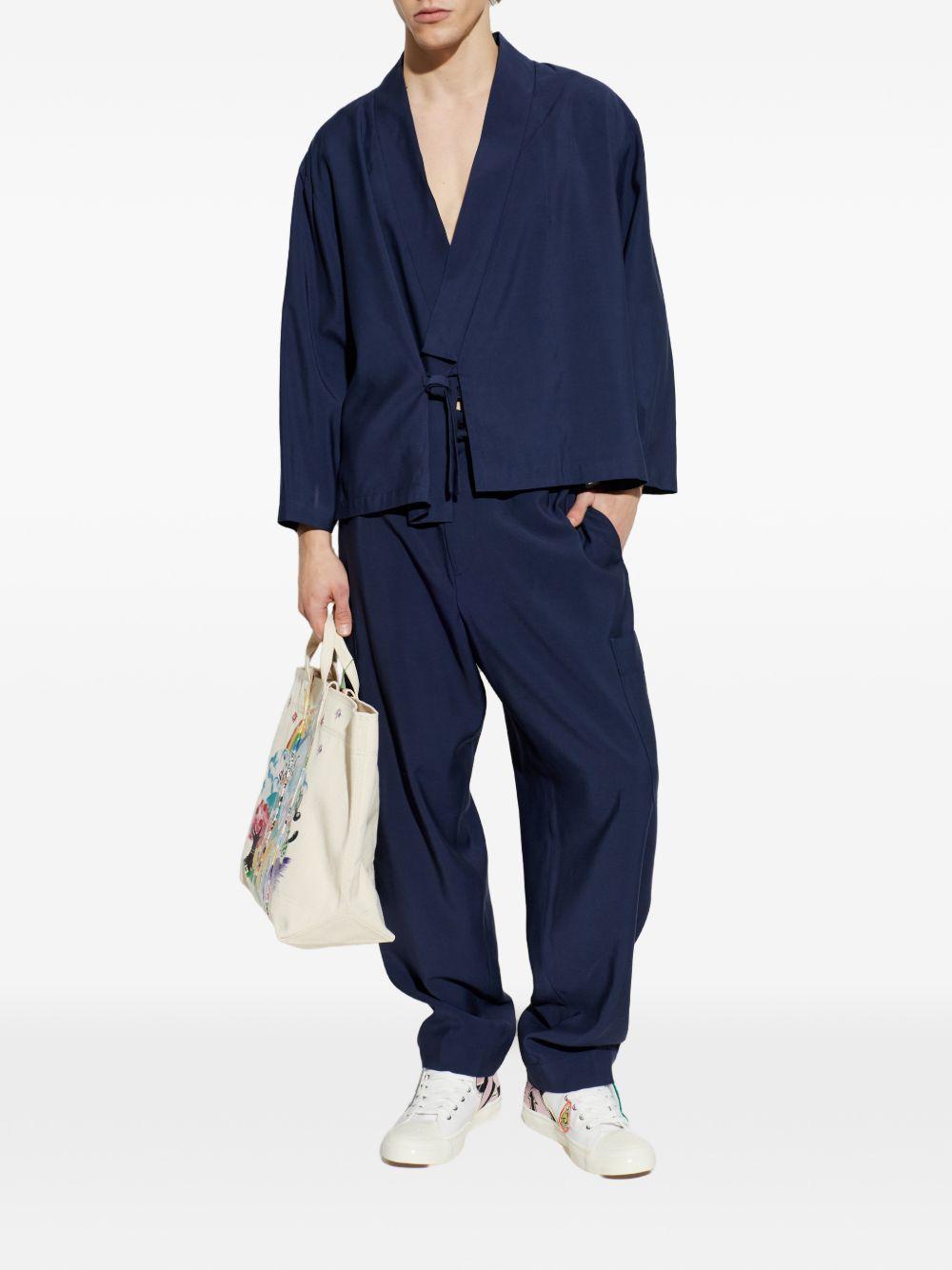 Pantaloni con tasche con coulisse in blu Kenzo - uomo 