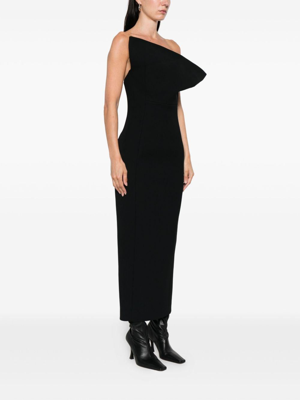 Abito senza spalline cato in nero Khaite - donna 