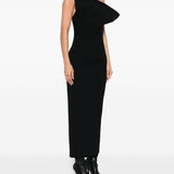 Abito senza spalline cato in nero Khaite - donna 