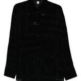 Camicia oversize devoré in nero Toteme - donna 