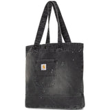 Borsa tote in denim nero 