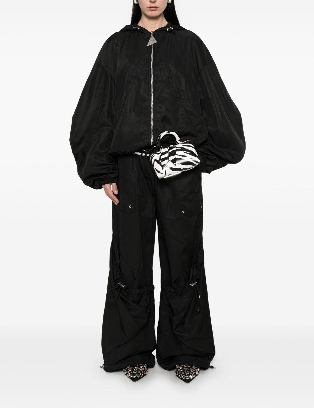 Bomber con cappuccio in nero The attico - donna 