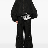 Bomber con cappuccio in nero The attico - donna 