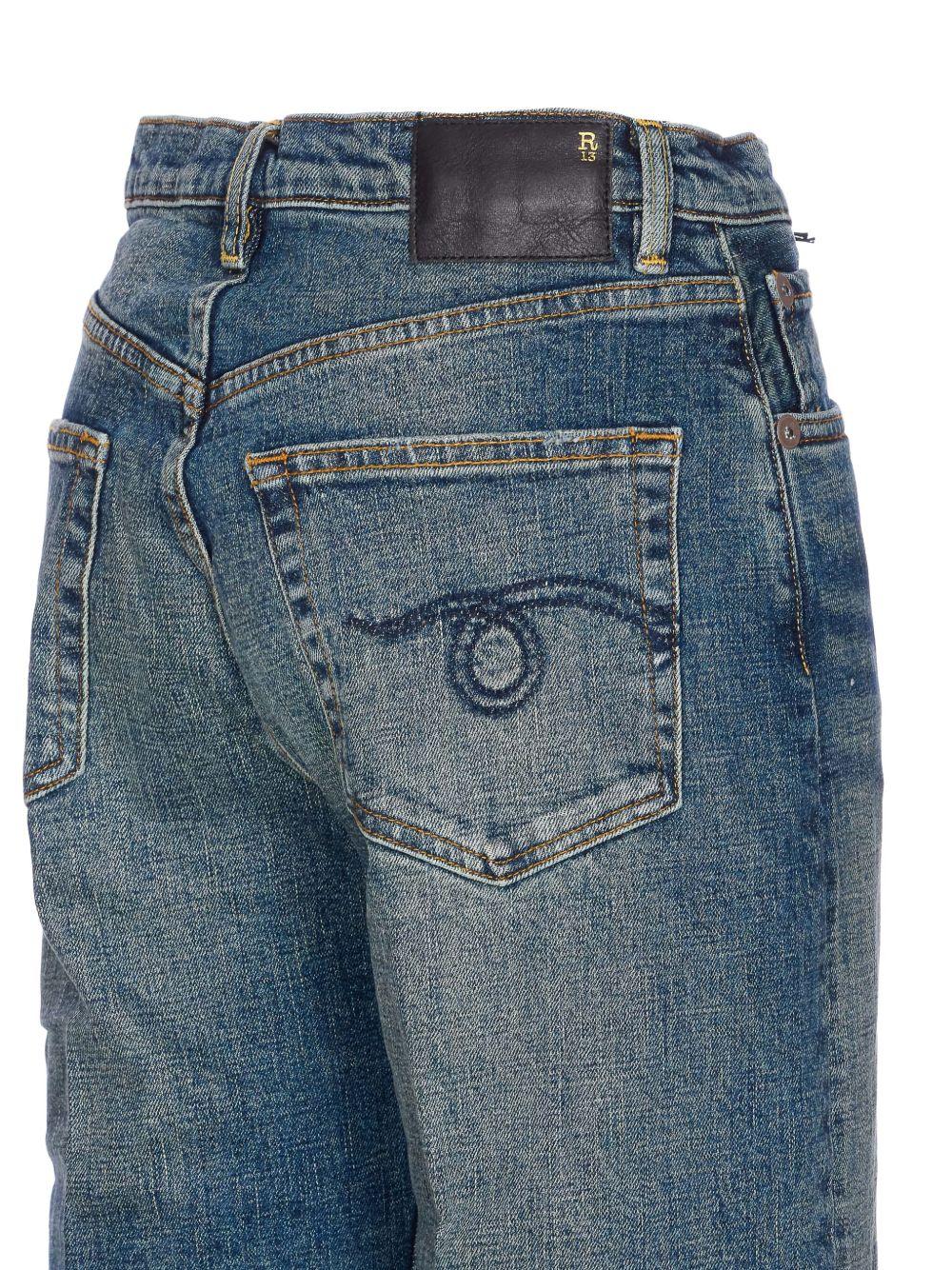 Jean a vita alta charlotte in blu R13 - donna 