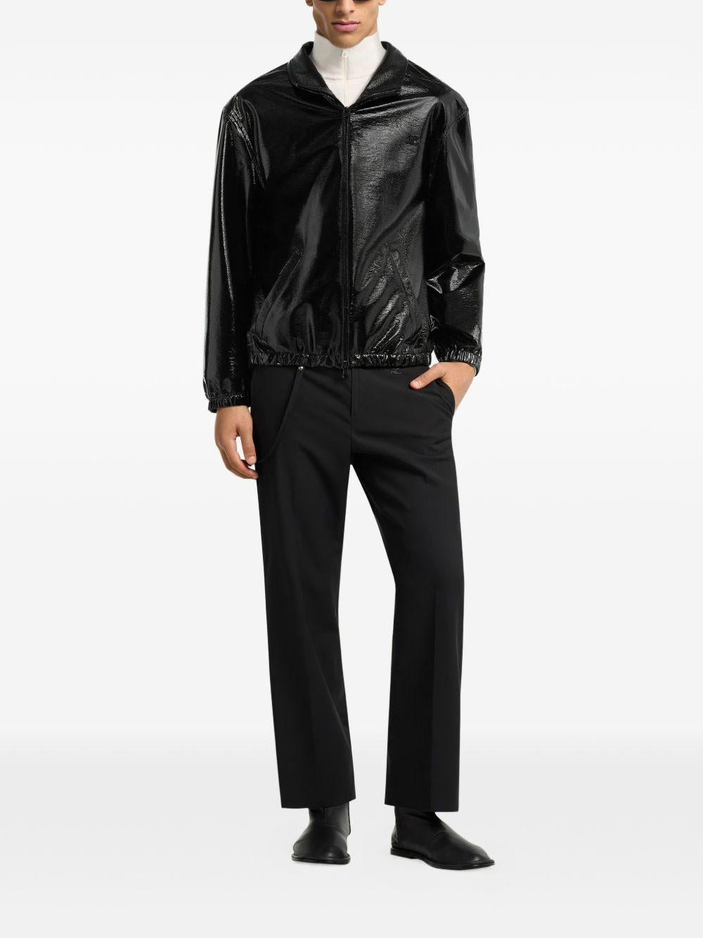 Giacca oversize in vinile in nero Courrèges - donna 