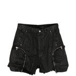 Shorts bauhaus con bordi sfilacciati in nero Rick owens drkshdw - uomo 