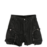 Shorts bauhaus con bordi sfilacciati in nero Rick owens drkshdw - uomo 