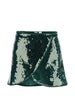 Minigonna con paillettes in verde Oséree - donna