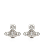 Orecchini a bottone con cristalli in argento Vivienne westwood - donna 