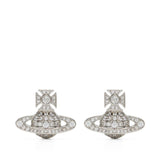 Orecchini a bottone con cristalli in argento Vivienne westwood - donna 
