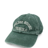 Cappello da baseball con logo in verde 