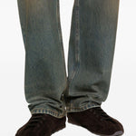 Jeans Berger de-Nîmes con effetto vissuto in blu Jacquemus - uomo 