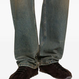 Jeans Berger de-Nîmes con effetto vissuto in blu Jacquemus - uomo 