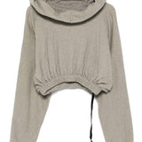 Felpa con cappuccio con coulisse  in grigio Rick owens drkshdw - donna 