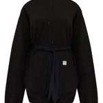 Abito mini con cappuccio in nero Mm6 maison margiela - donna 