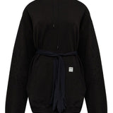 Abito mini con cappuccio in nero Mm6 maison margiela - donna 