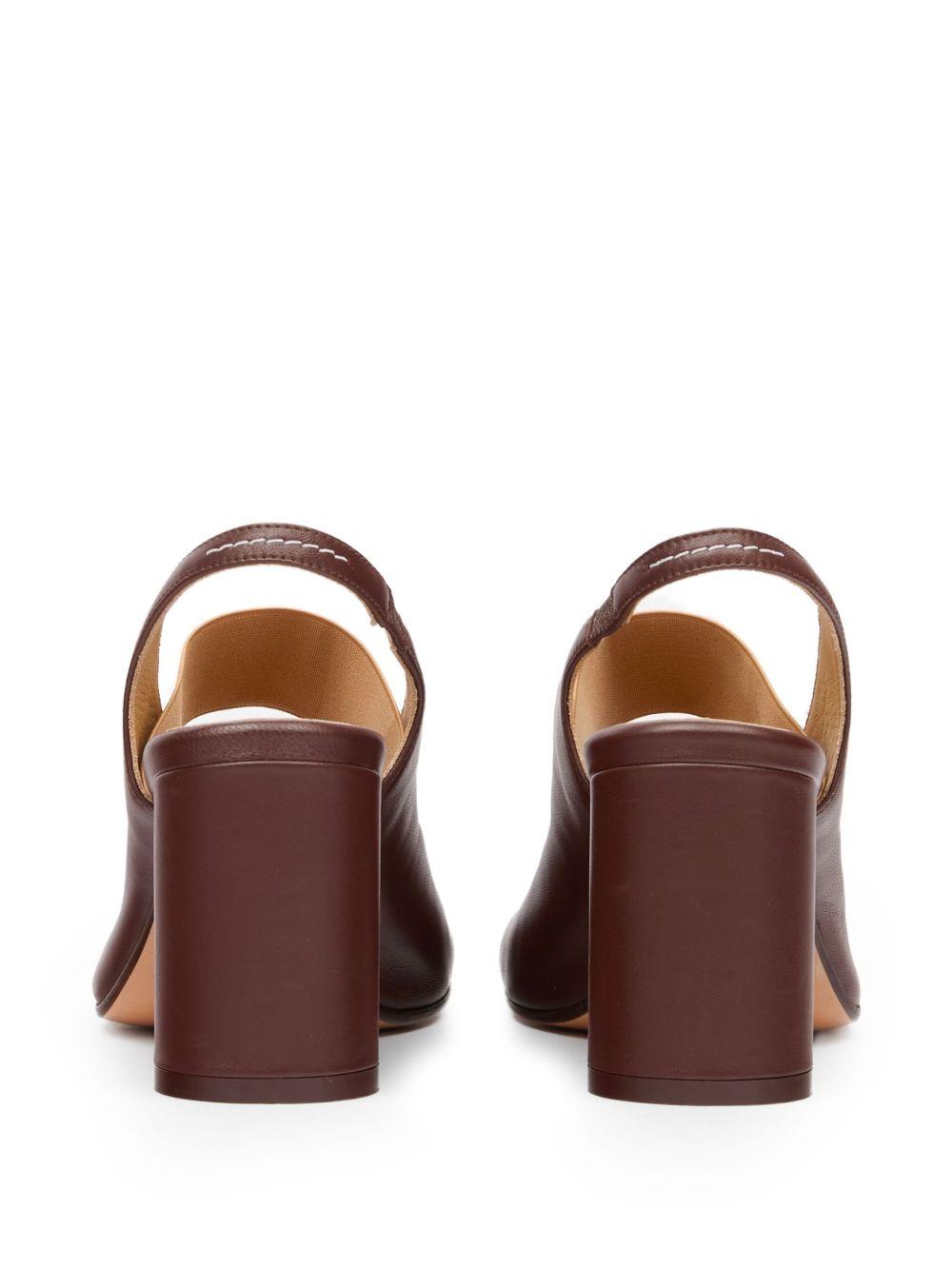 Sandali con punta aperta in marrone Mm6 maison margiela - donna 