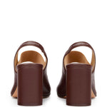 Sandali con punta aperta in marrone Mm6 maison margiela - donna 