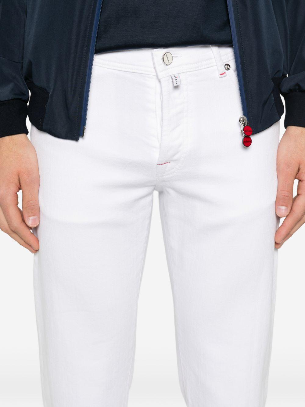 Jeans slim fit in bianco Kiton - uomo 