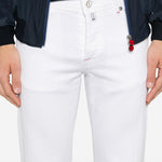 Jeans slim fit in bianco Kiton - uomo 