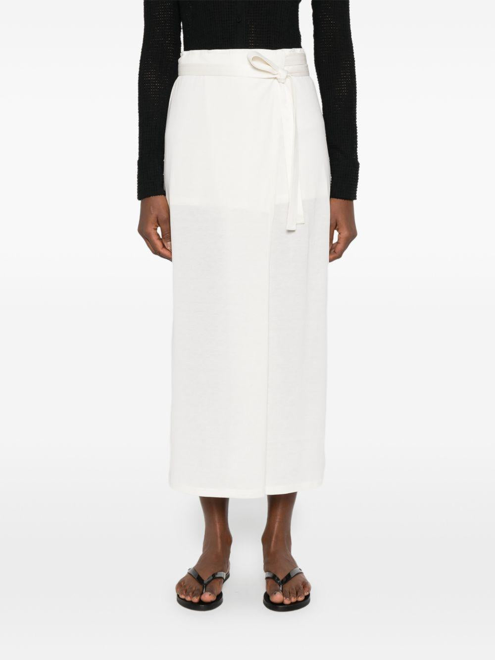 Gonna midi a portafoglio in bianco Toteme - donna 
