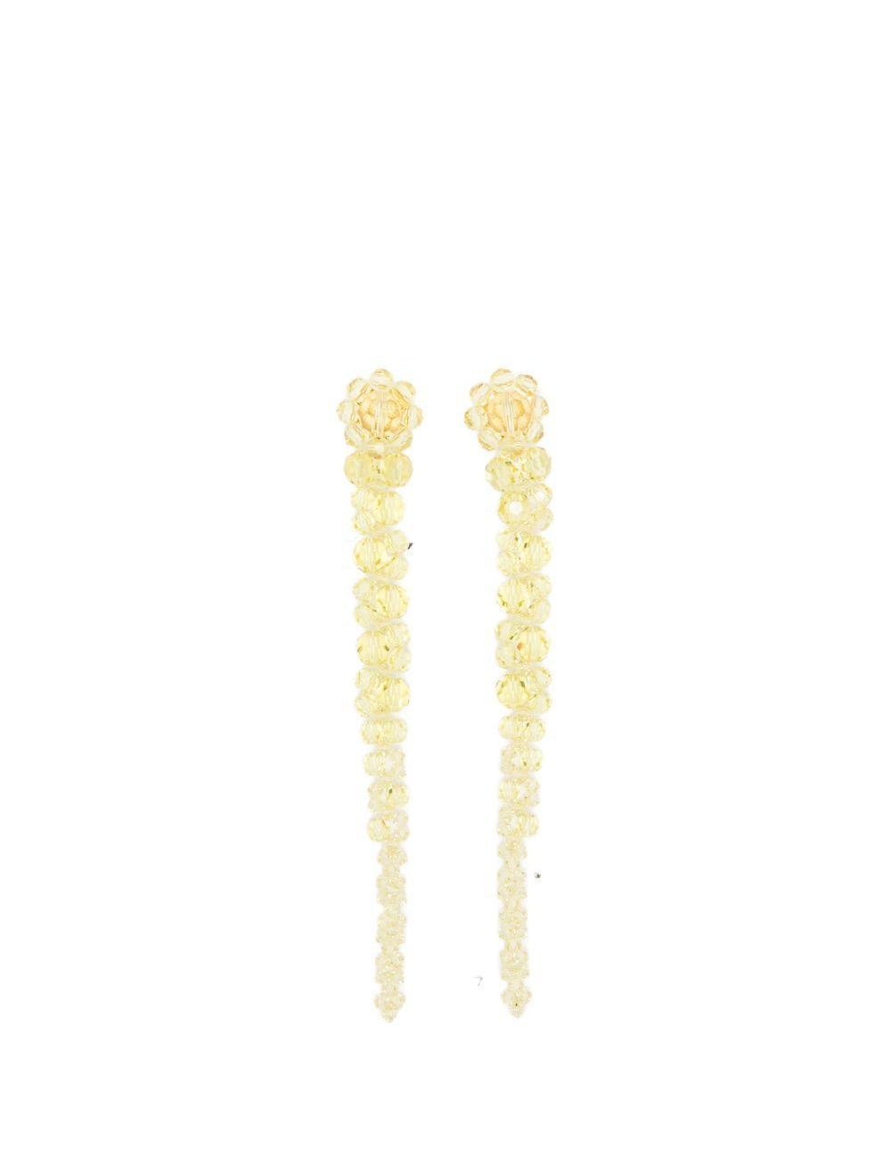 Orecchini a pendente con perline in oro Simone rocha - donna 