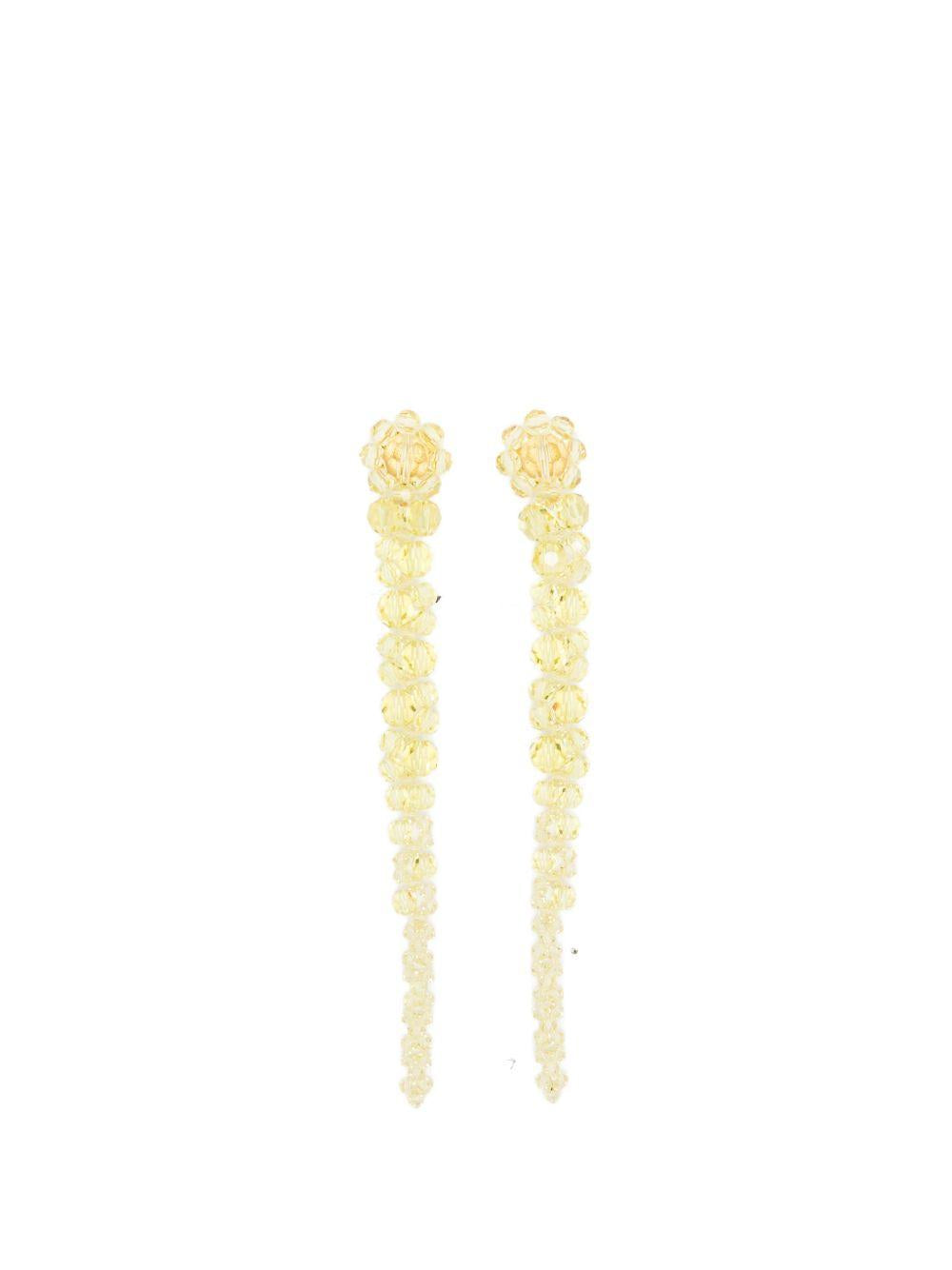Orecchini a pendente con perline in oro Simone rocha - donna 